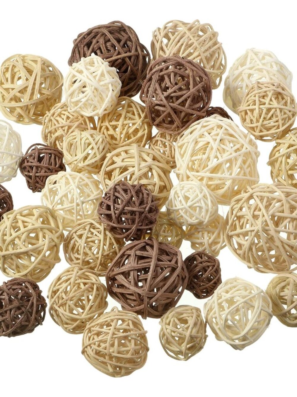 36 Pcs Wicker Rattan Balls Decorative Balls for Vase Centerpiece Bowls Orbs Fill